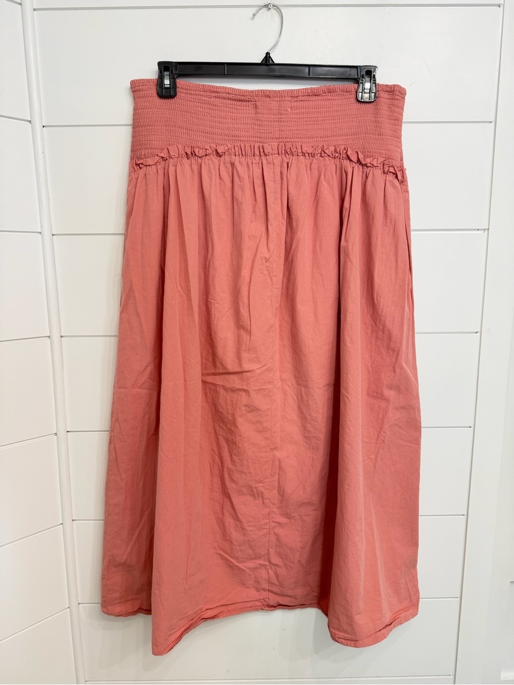 Anthropologie Pink Smocked Yoke Maxi Skirt Size Small 36797 - Picture 6 of 8